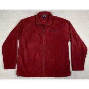 Winchester Fleece Jacket Men's Large Red Full-Zip Sportsman Outdoors